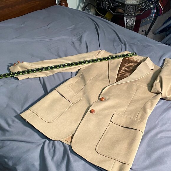 Levis Tailored Classics Mens Beige Blazer Jacket 38R Single Breasted - Picture 9 of 16